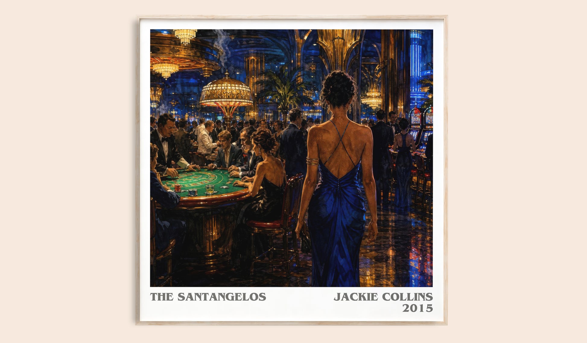 The Santangelos literary book poster by Jackie Collins – framed literary art print
