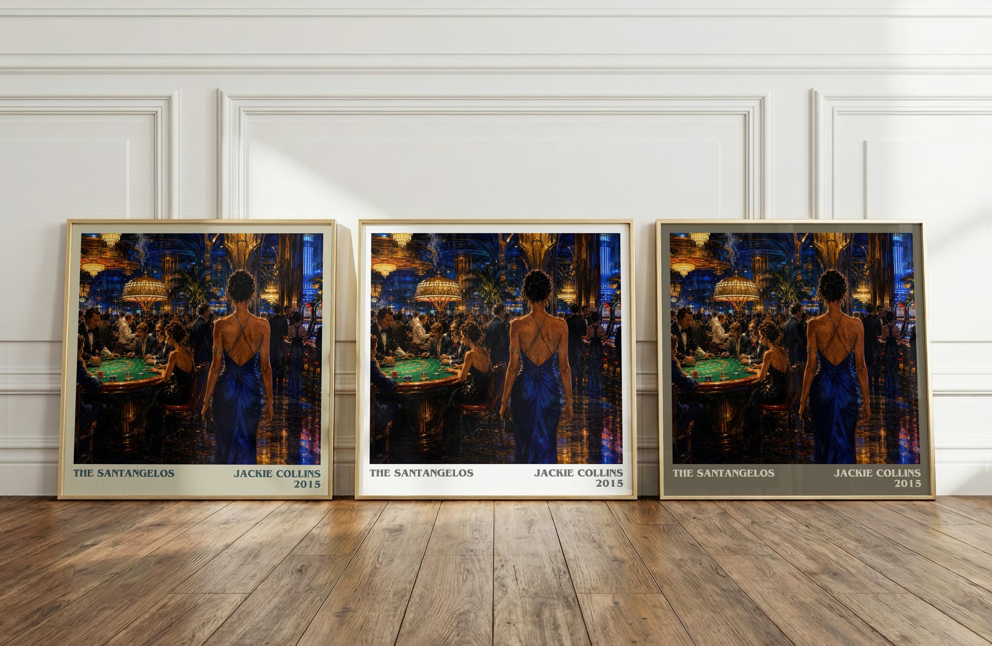 The Santangelos literary art print colour and style options – Jackie Collins book art