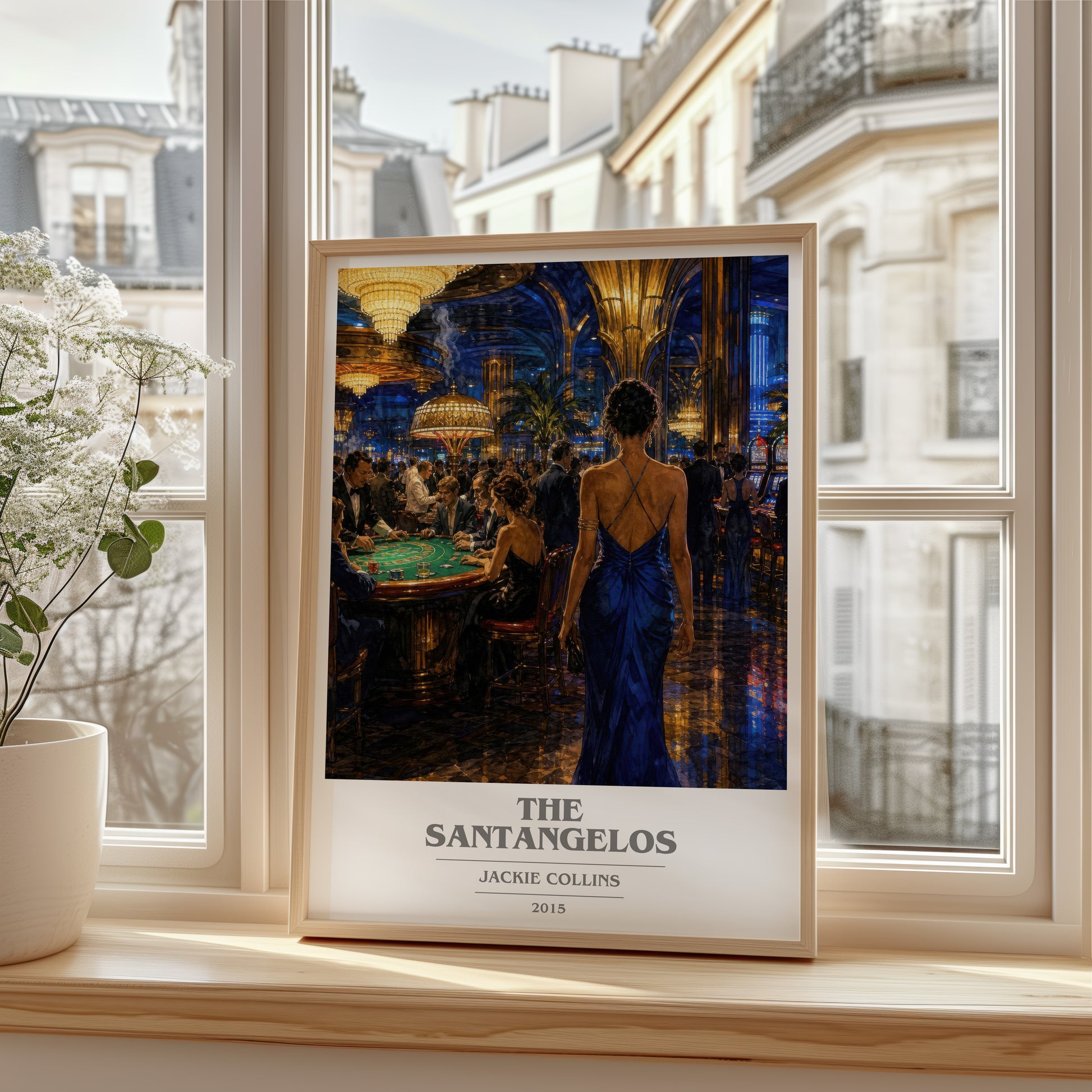 The Santangelos book cover poster colour and style options – Jackie Collins book art