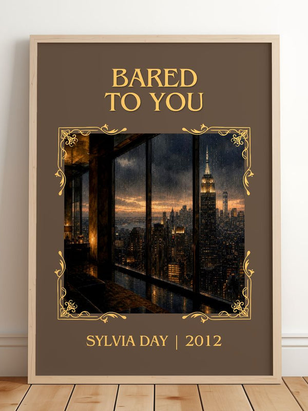 Bared to You Classic Book Art Print by Sylvia Day – framed print leaning on a wooden floor