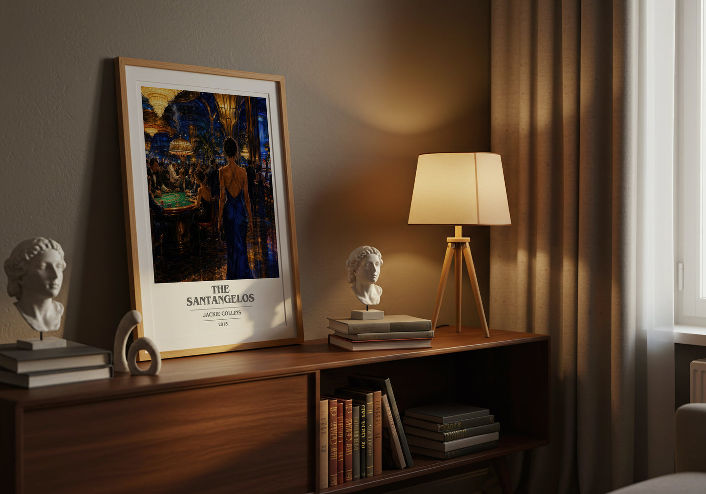 The Santangelos book cover book poster framed on wall – contemporary fiction wall art