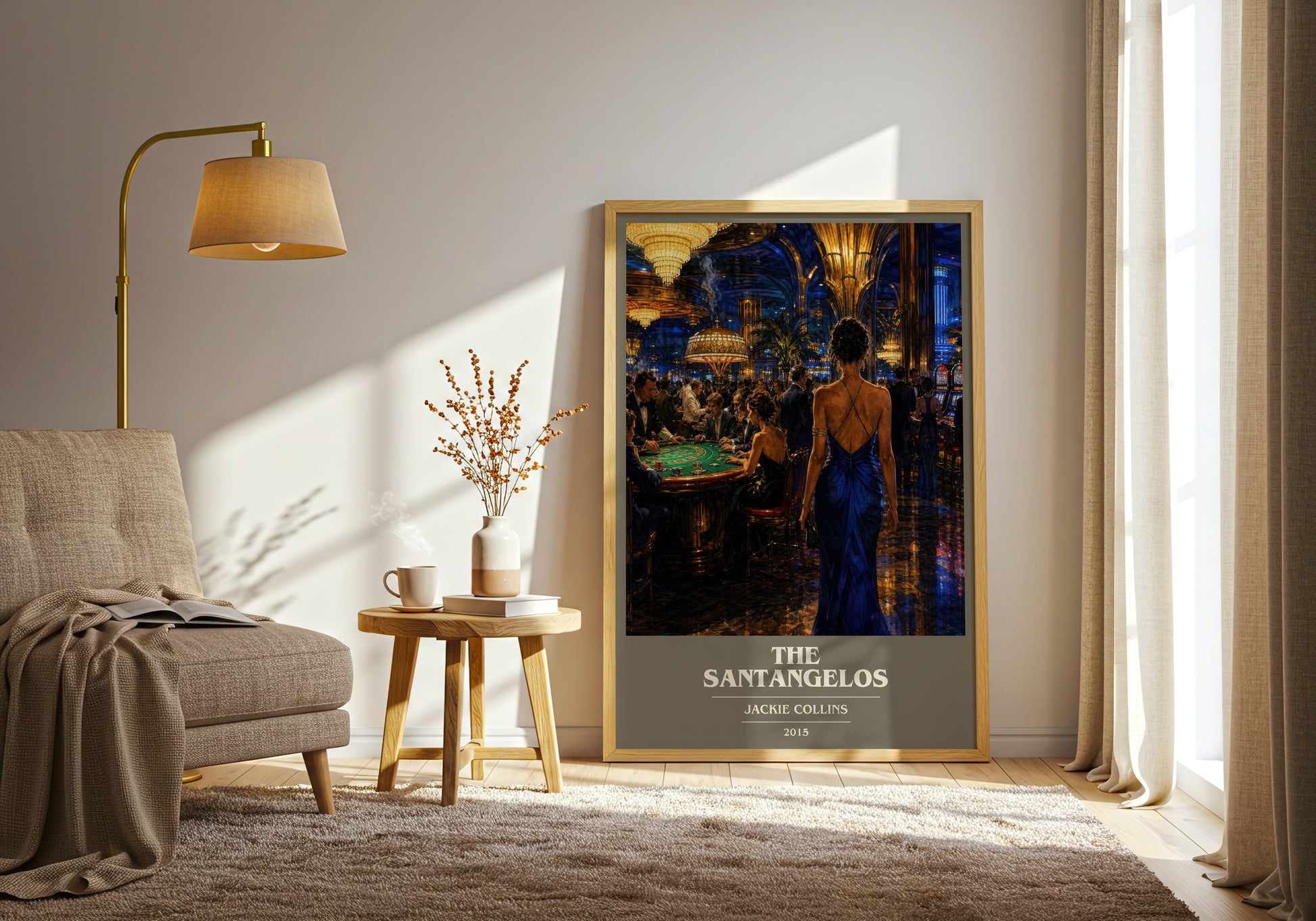 The Santangelos book cover print on bookshelf – Jackie Collins fan gift
