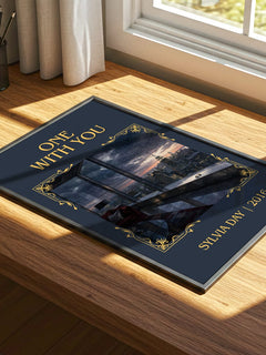 One with You Classic Book Art Print by Sylvia Day – print on a sunlit desk