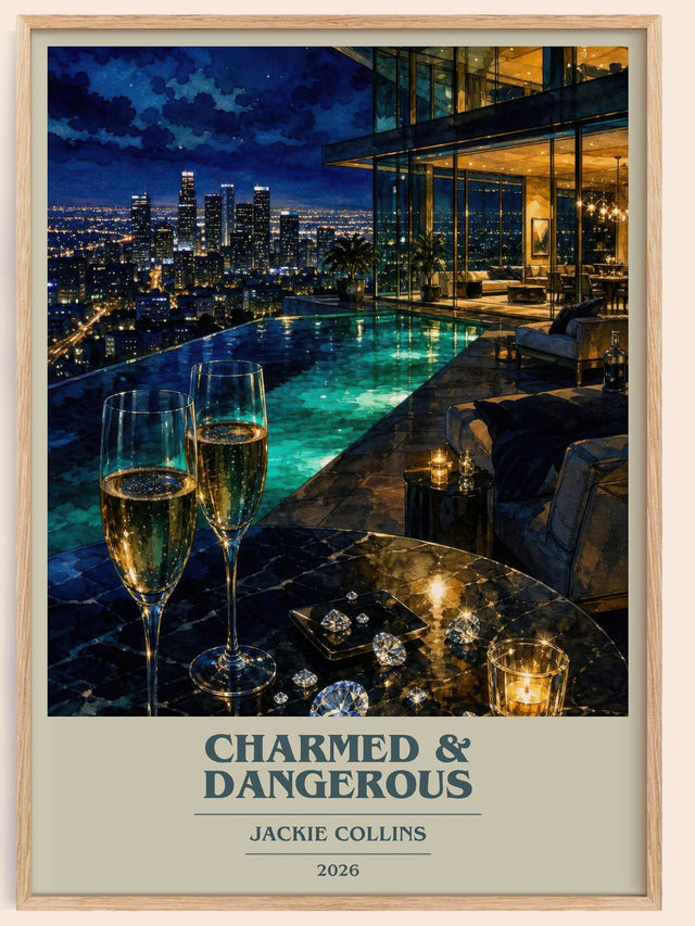 Charmed & Dangerous Book Cover Poster by Jackie Collins