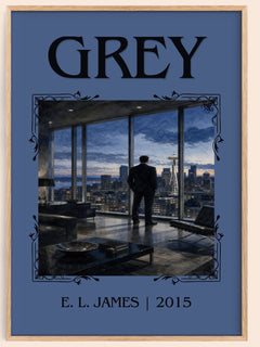 Grey Classic Book Art Print by E. L. James – book poster