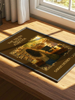 The Truth About Forever Classic Book Art Print by Sarah Dessen – print on a sunlit desk