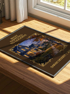 What Happened to Goodbye Classic Book Art Print by Sarah Dessen – print on a sunlit desk