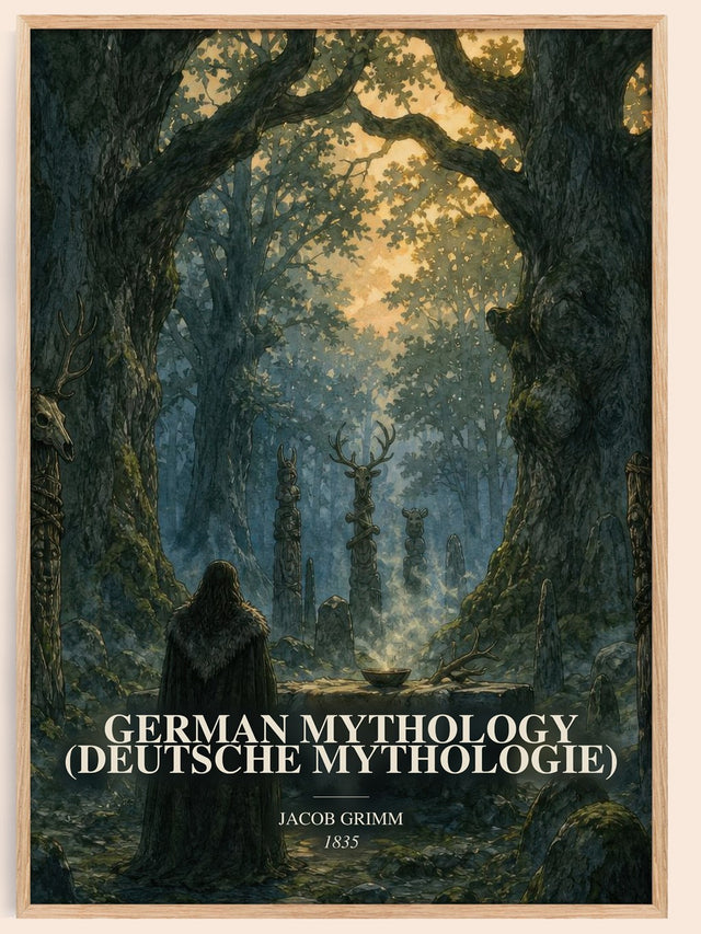 German Mythology (Deutsche Mythologie) Book Watercolour Illustration