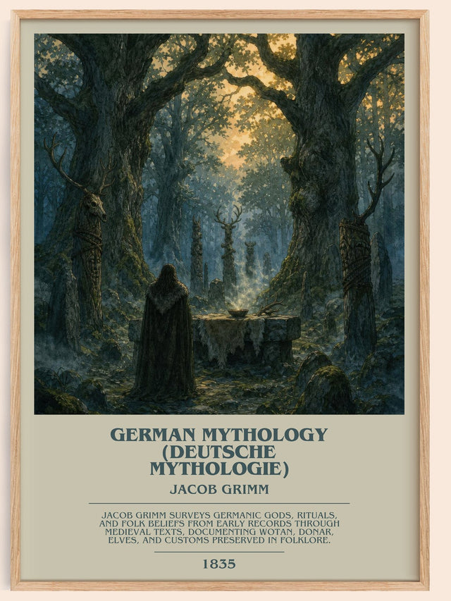 German Mythology (Deutsche Mythologie) Bookish Wall Art by Jacob Grimm