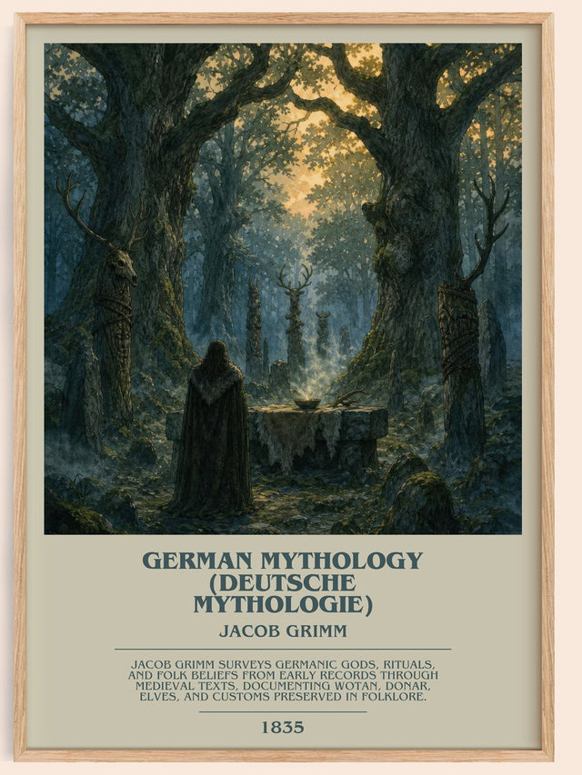 German Mythology (Deutsche Mythologie) Bookish Wall Art by Jacob Grimm