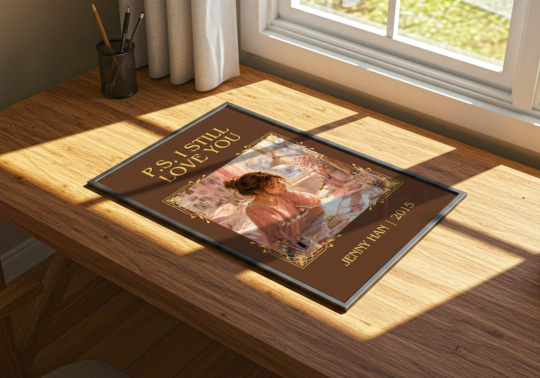 P.S. I Still Love You Classic Book Art Print by Jenny Han – print on a sunlit desk