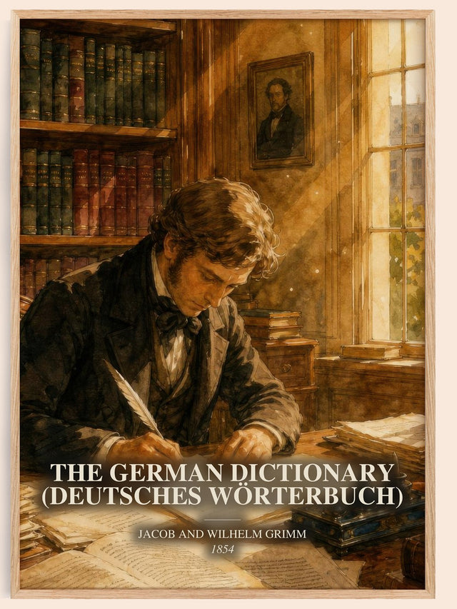 German Dictionary (Deutsches Wörterbuch) Book Watercolour