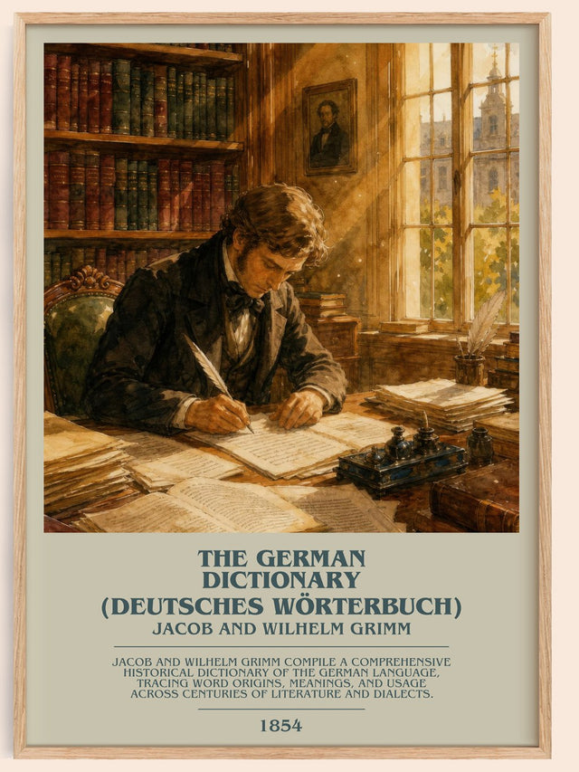 German Dictionary (Deutsches Wörterbuch) Bookish Wall Art by J. Grimm