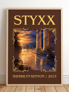 Styxx Classic Book Art Print by Sherrilyn Kenyon – framed print leaning on a wooden floor