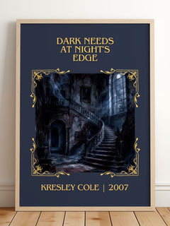 Dark Needs at Night's Edge Classic Book Art Print by Kresley Cole – framed print leaning on a wooden floor
