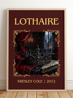 Lothaire Classic Book Art Print by Kresley Cole – framed print leaning on a wooden floor