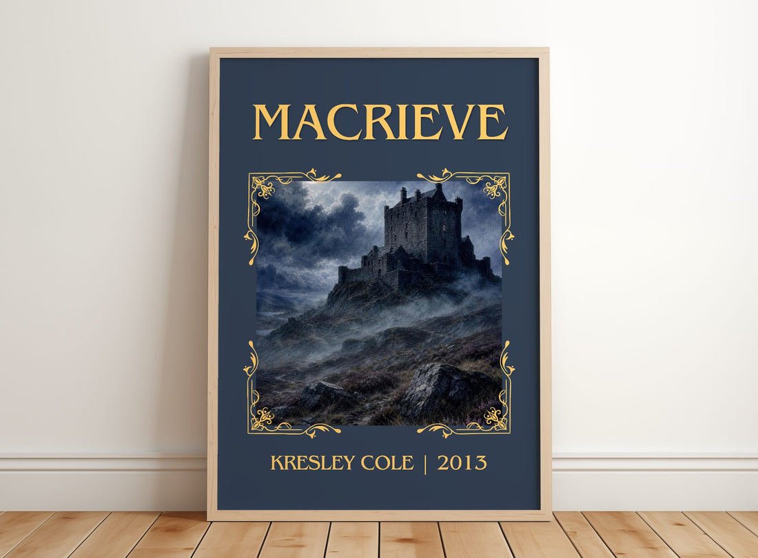 MacRieve Classic Book Art Print by Kresley Cole – framed print leaning on a wooden floor