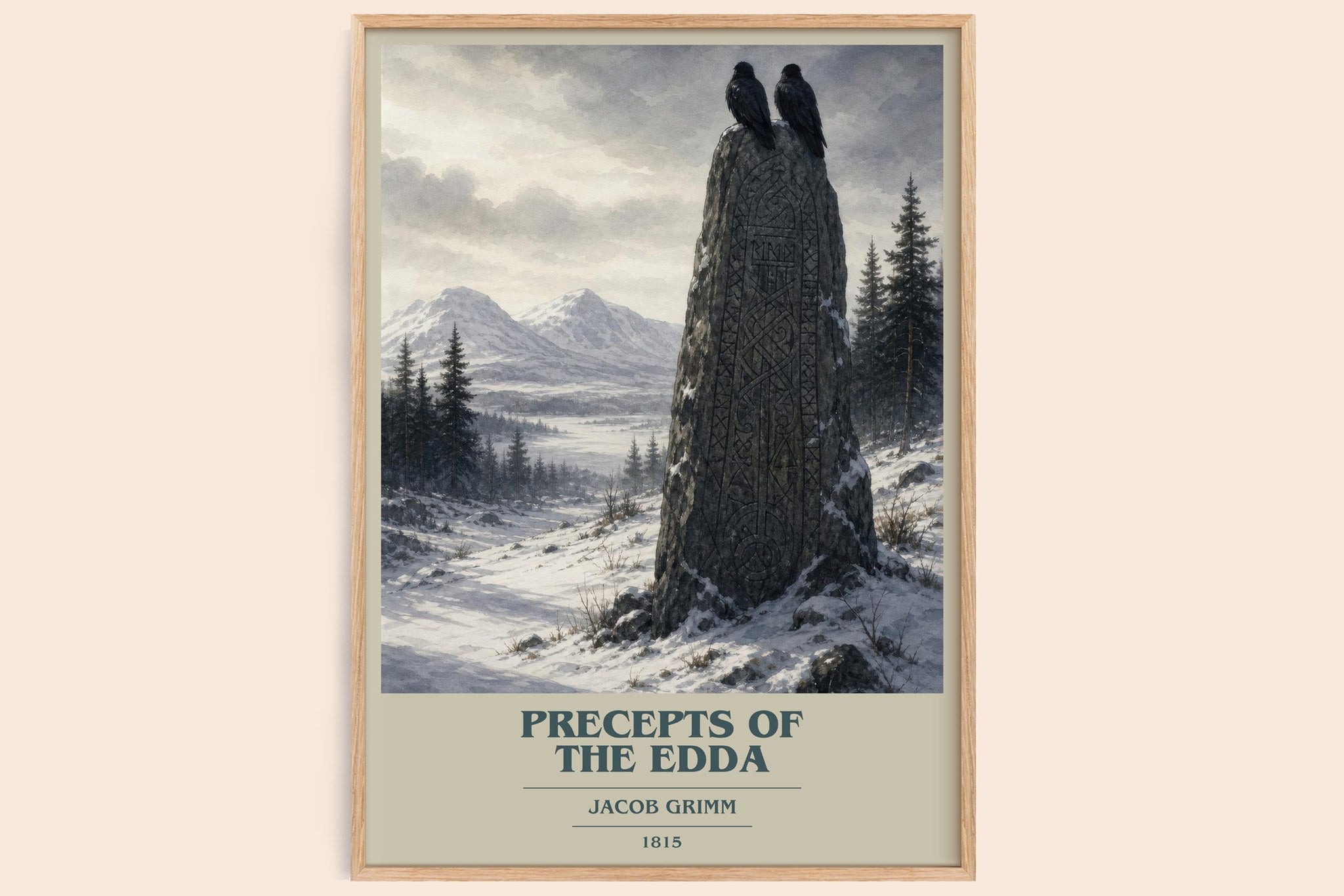 Precepts Of The Edda Book Cover Poster by Jacob Grimm