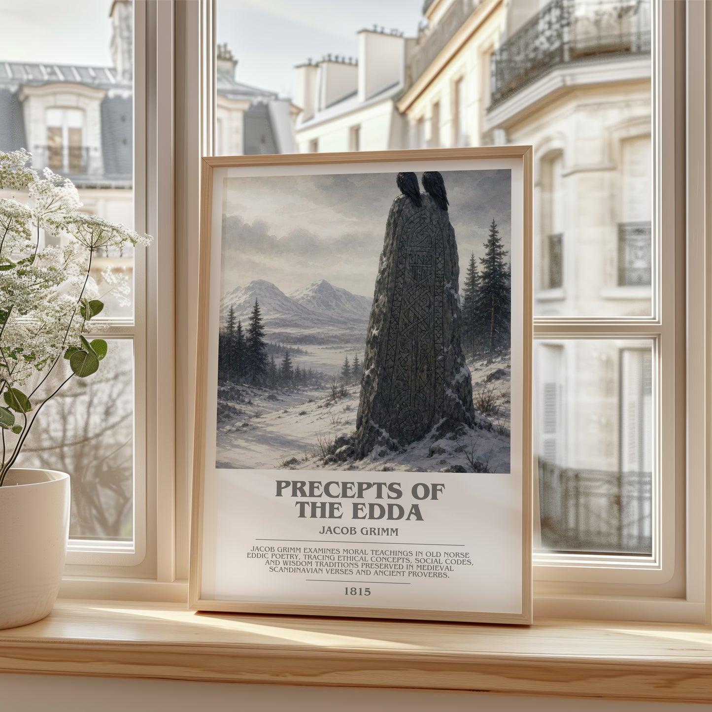 Precepts Of The Edda bookish poster colour and style options – Jacob Grimm book art