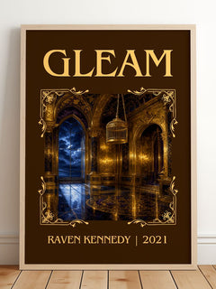 Gleam Classic Book Art Print by Raven Kennedy – framed print leaning on a wooden floor