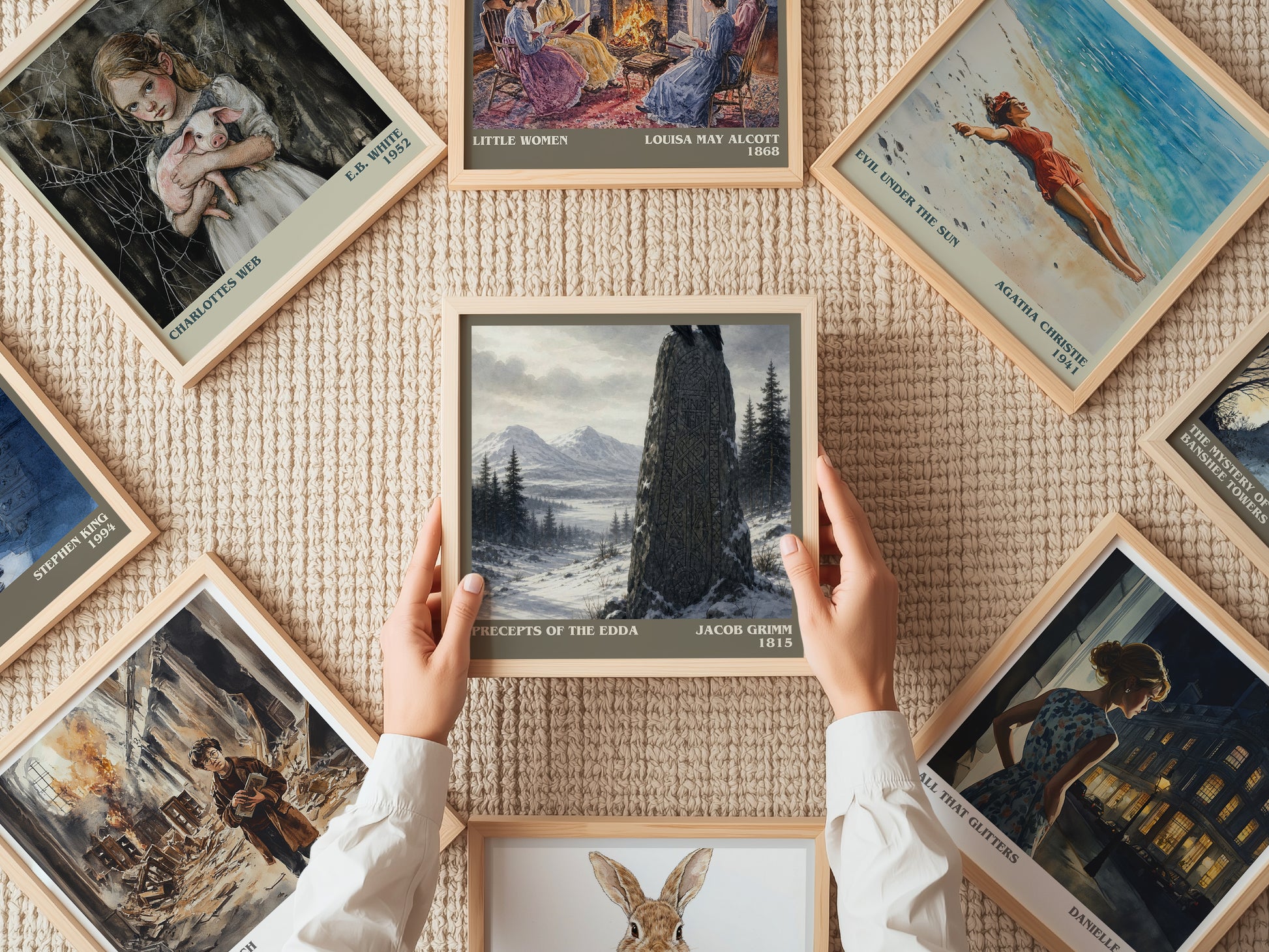 Precepts Of The Edda literary book poster framed on wall – non fiction wall art