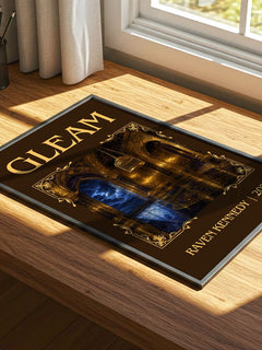 Gleam Classic Book Art Print by Raven Kennedy – print on a sunlit desk