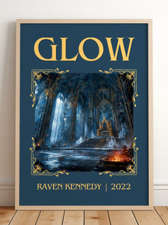 Glow Classic Book Art Print by Raven Kennedy – framed print leaning on a wooden floor