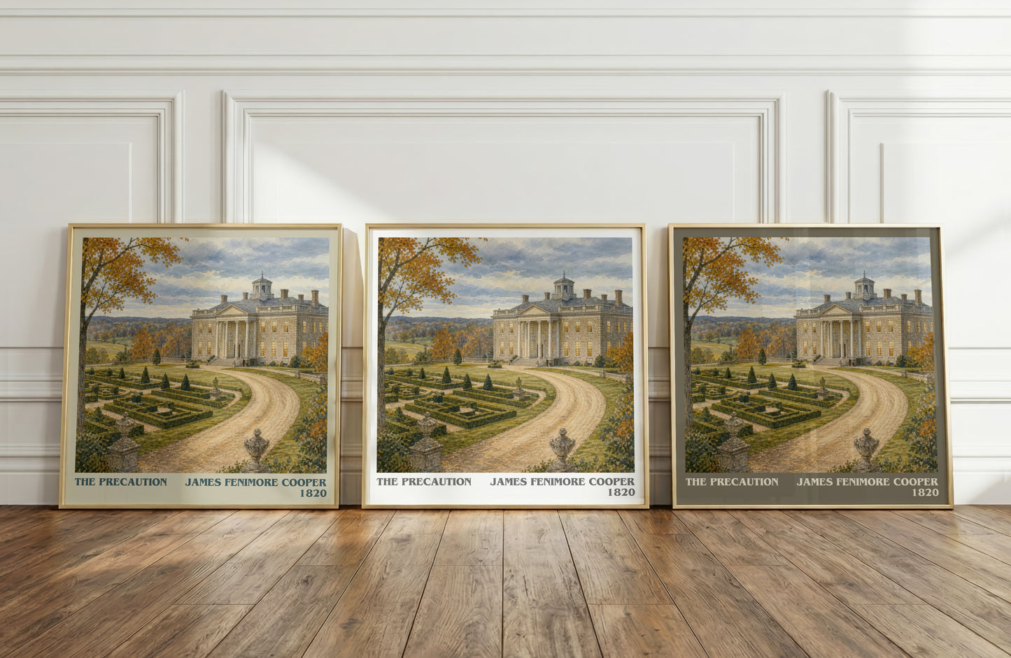 The Precaution literary art print colour and style options – James Fenimore Cooper book art