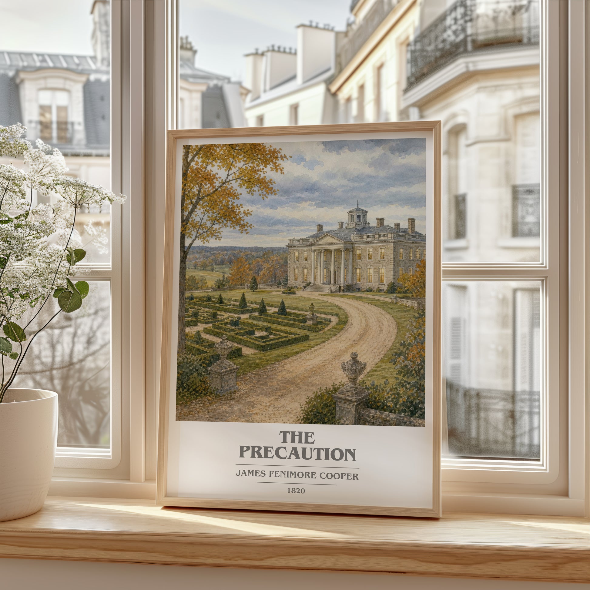 The Precaution book cover poster colour and style options – James Fenimore Cooper book art