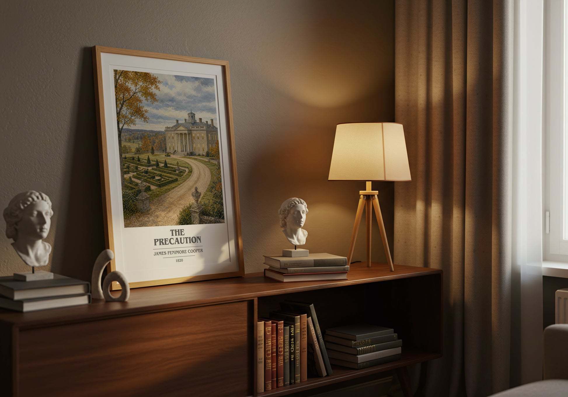 The Precaution book cover book poster framed on wall – romance wall art