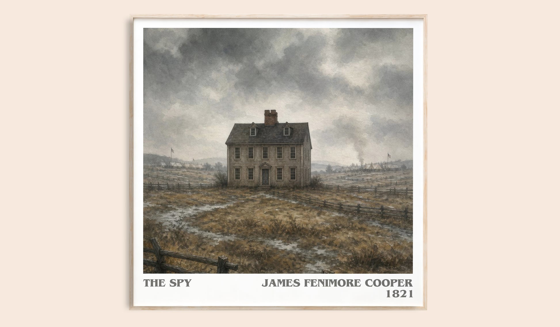 The Spy literary book poster by James Fenimore Cooper – framed literary art print