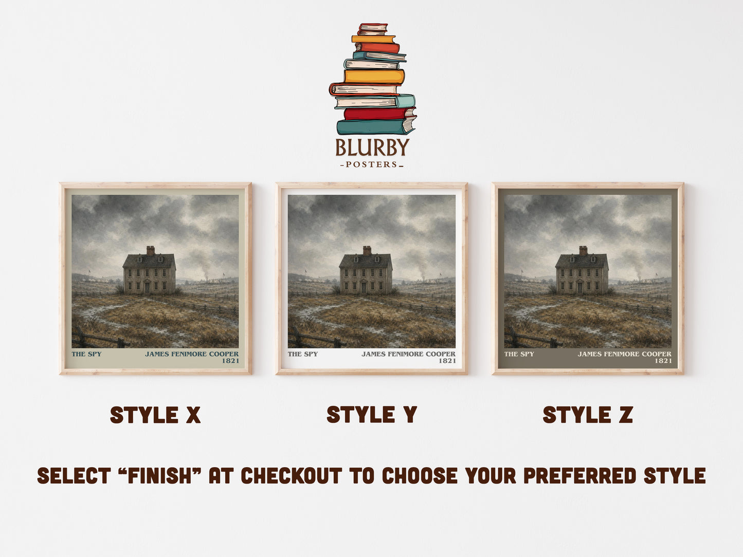 The Spy literary print in frame leaning in hallway – historical fiction wall art