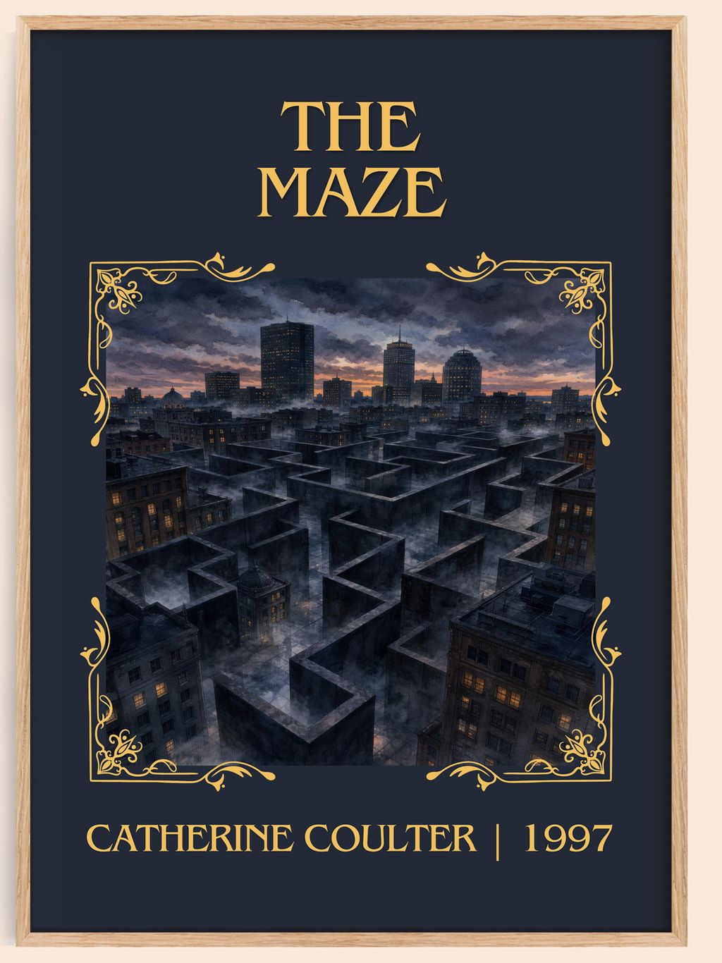 The Maze Classic Book Art Print by Catherine Coulter – book poster