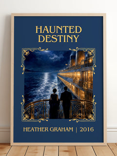 Haunted Destiny Classic Book Art Print by Heather Graham – framed print leaning on a wooden floor