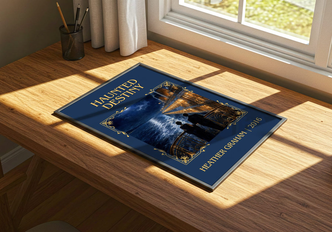 Haunted Destiny Classic Book Art Print by Heather Graham – print on a sunlit desk