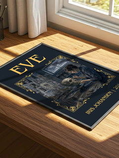 Eve Classic Book Art Print by Iris Johansen – print on a sunlit desk
