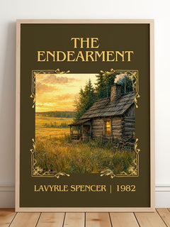 The Endearment Classic Book Art Print by LaVyrle Spencer – framed print leaning on a wooden floor