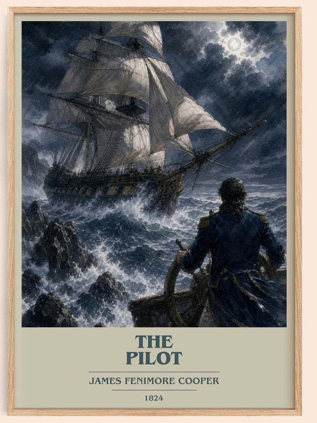 The Pilot Book Cover Poster by James Fenimore Cooper