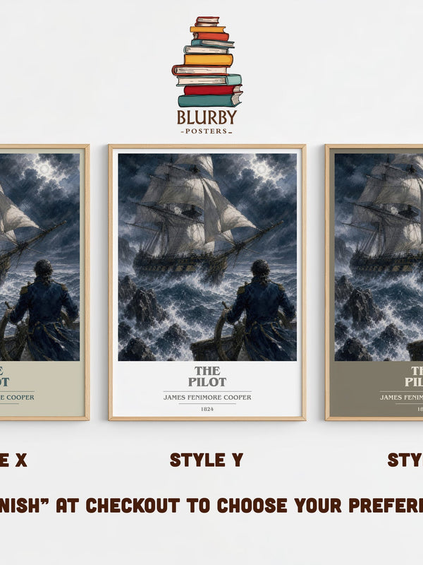The Pilot book cover print in frame leaning in hallway – historical fiction wall art
