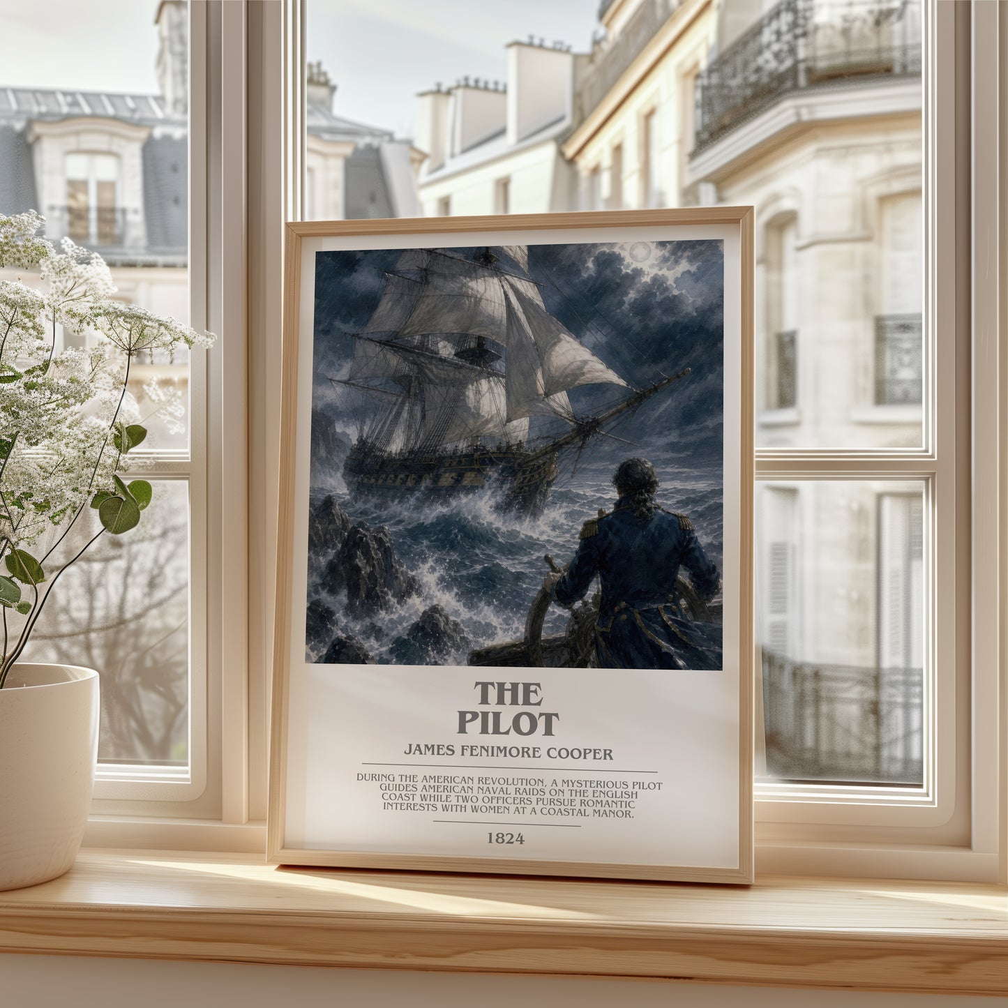 The Pilot bookish poster colour and style options – James Fenimore Cooper book art
