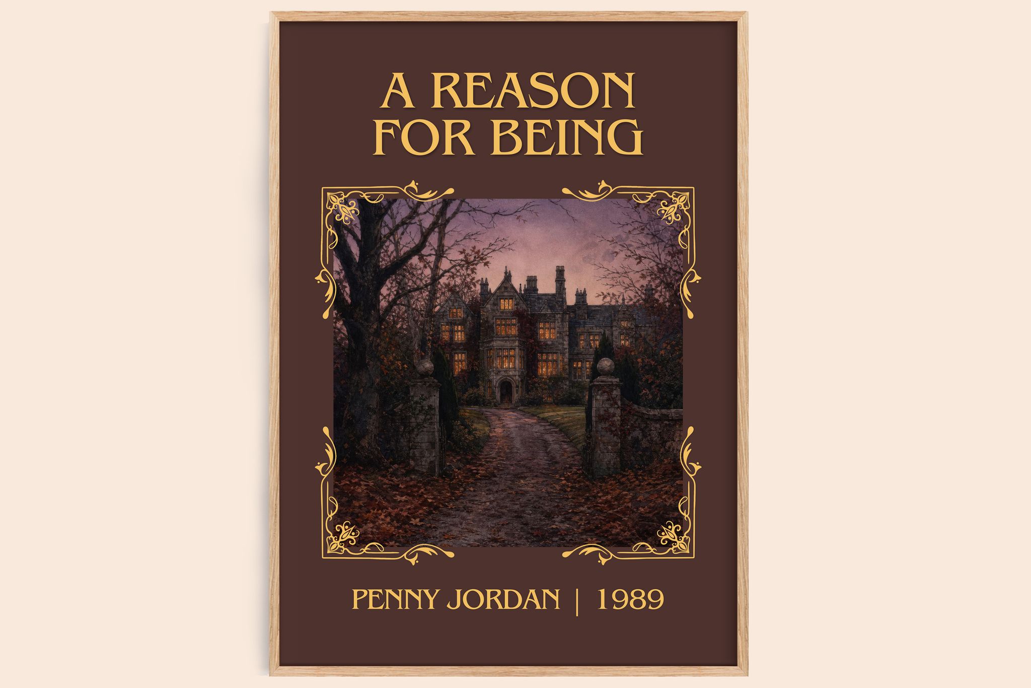 A Reason for Being Classic Book Art Print by Penny Jordan