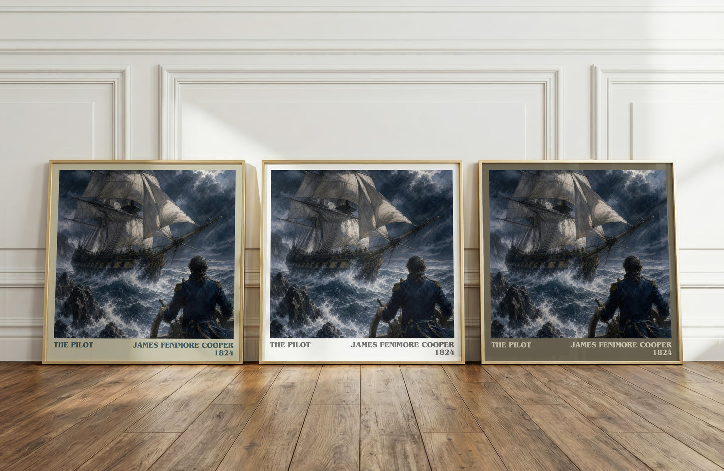 The Pilot literary art print colour and style options – James Fenimore Cooper book art
