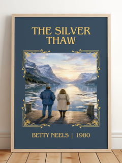 The Silver Thaw Classic Book Art Print by Betty Neels – framed print leaning on a wooden floor