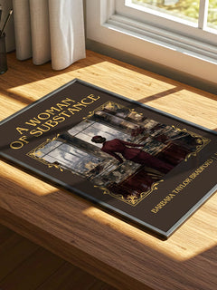 A Woman of Substance Classic Book Art Print by Barbara Taylor Bradford – print on a sunlit desk