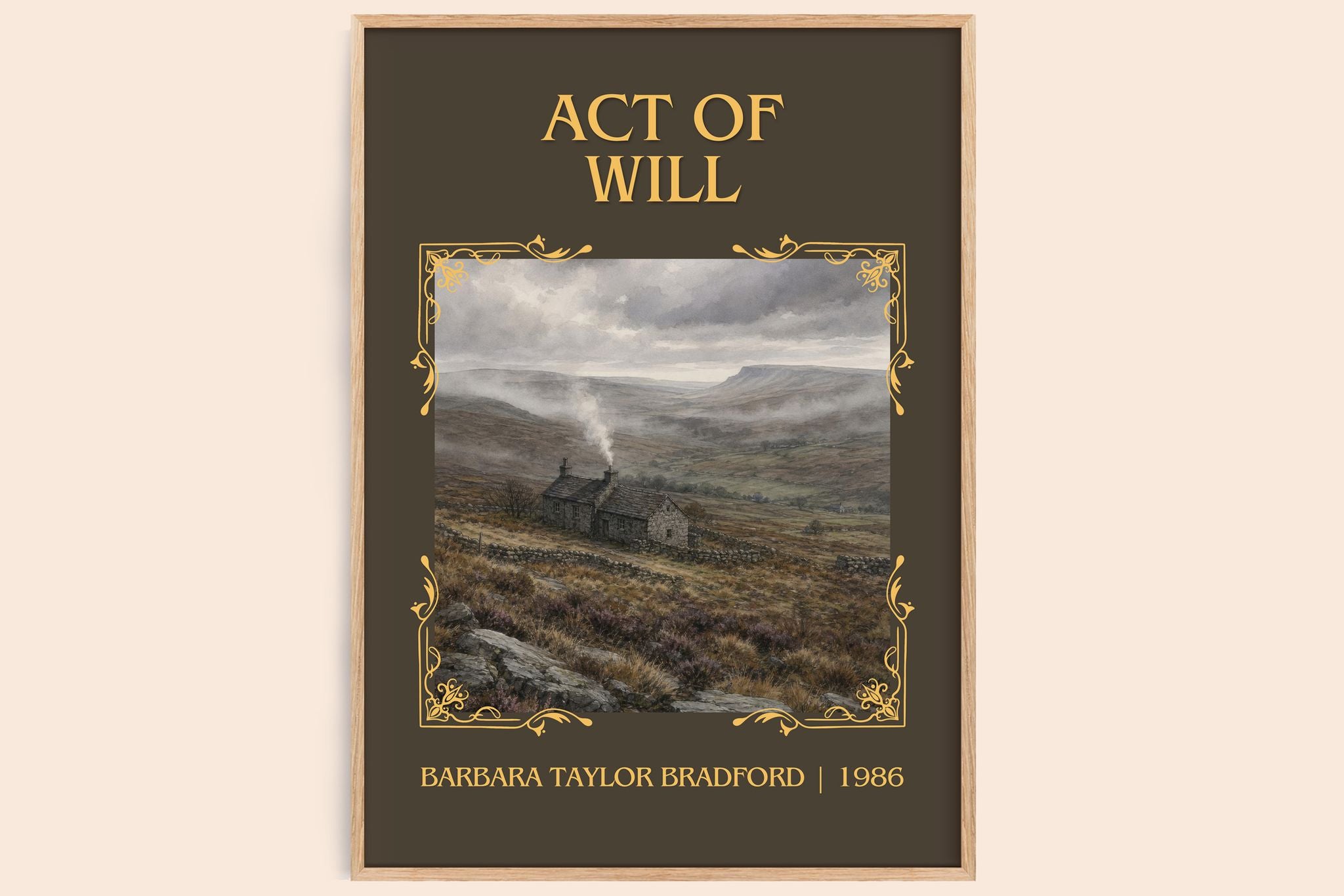 Act of Will Classic Book Art Print by Barbara Taylor Bradford