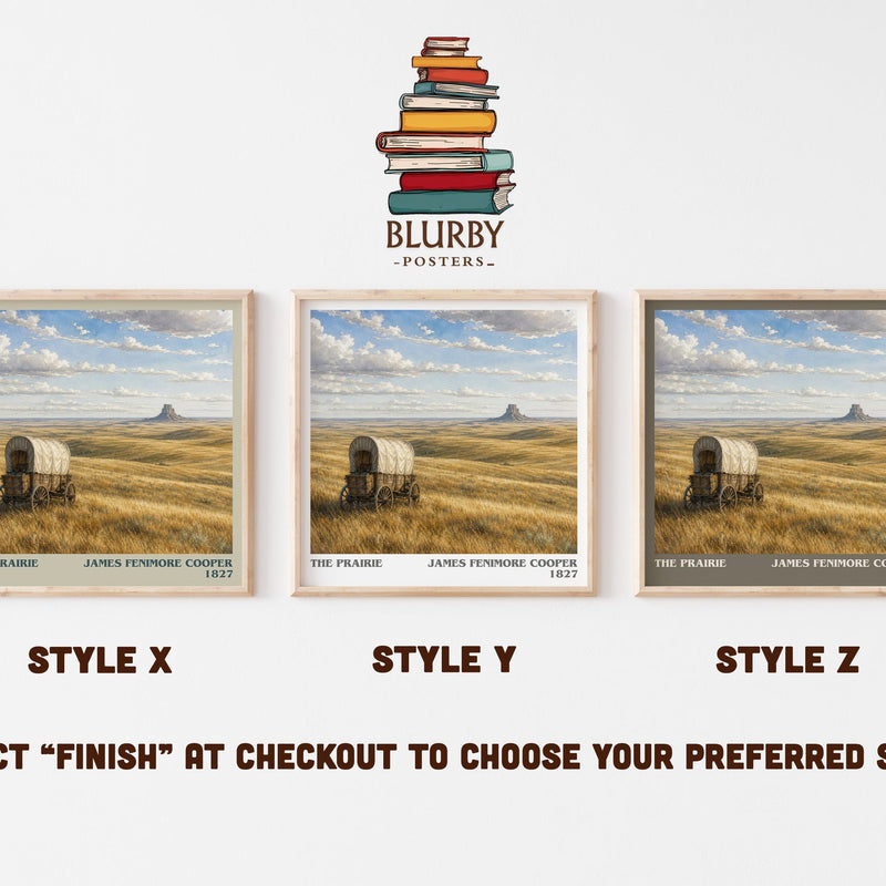 The Prairie literary print in frame leaning in hallway – historical fiction wall art