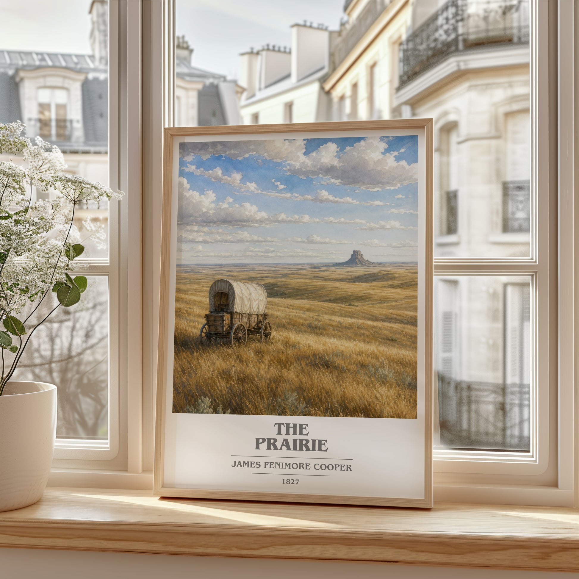 The Prairie book cover poster colour and style options – James Fenimore Cooper book art