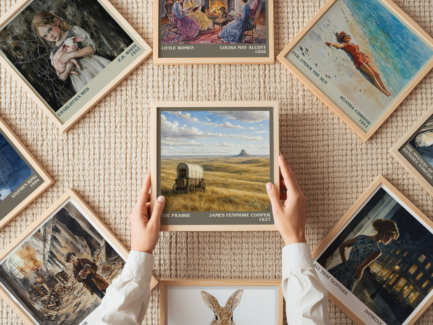 The Prairie literary book poster framed on wall – historical fiction wall art