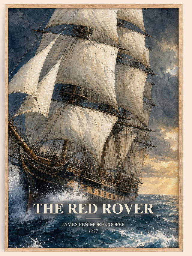 The Red Rover Book Watercolour Illustration by James Fenimore Cooper