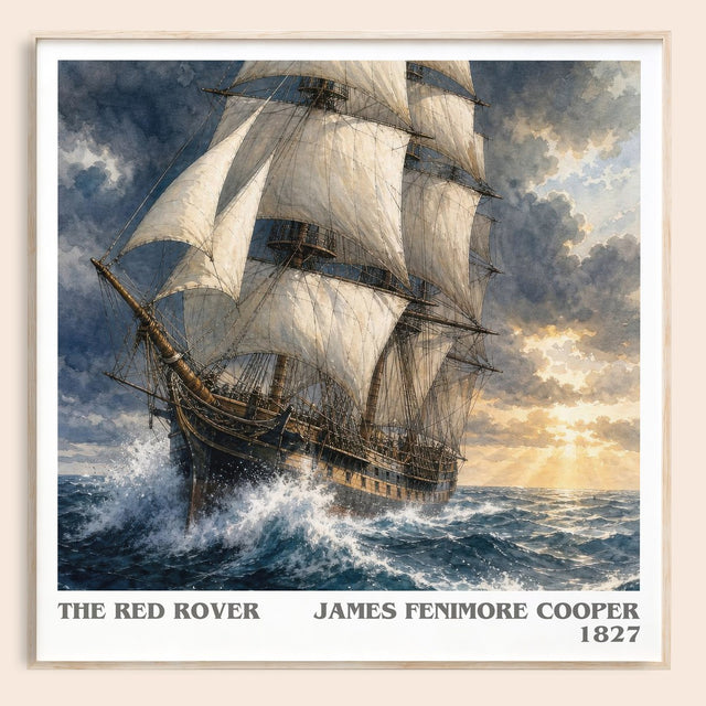 The Red Rover Literary Art Print by James Fenimore Cooper